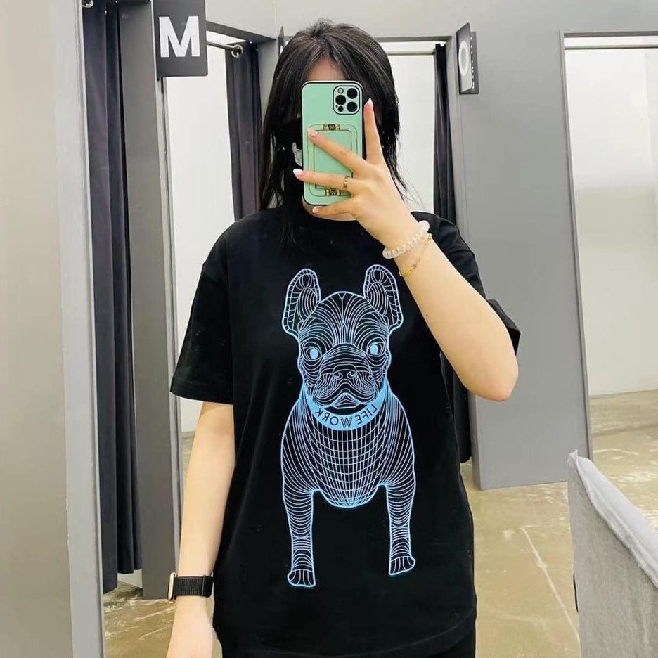 ĐỦ MÀU / ĐỦ SIZE - Áo Phông Cộc Tay Life Work Chó 3D VNXK - ÁO THUN LIFEWORK HÀNG XUẤT DƯ FULLTAG
