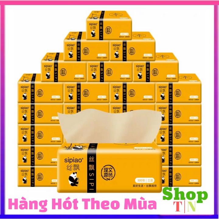 Thùng giấy ăn gấu trúc 27 gói