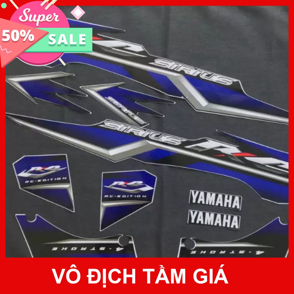 [GIÁ GỐC] TEM XE SIRIUS THÁI 3 LỚP MÀU XANH