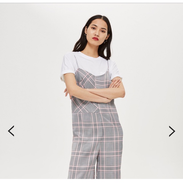 Topshop Check Jumpsuit