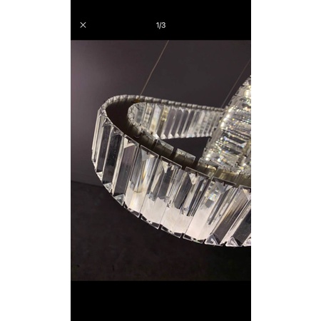 Đèn Thả Pha Lê 2 VÒNG HÌNH TRÒN HÌNH CẦU trang trí nội thất