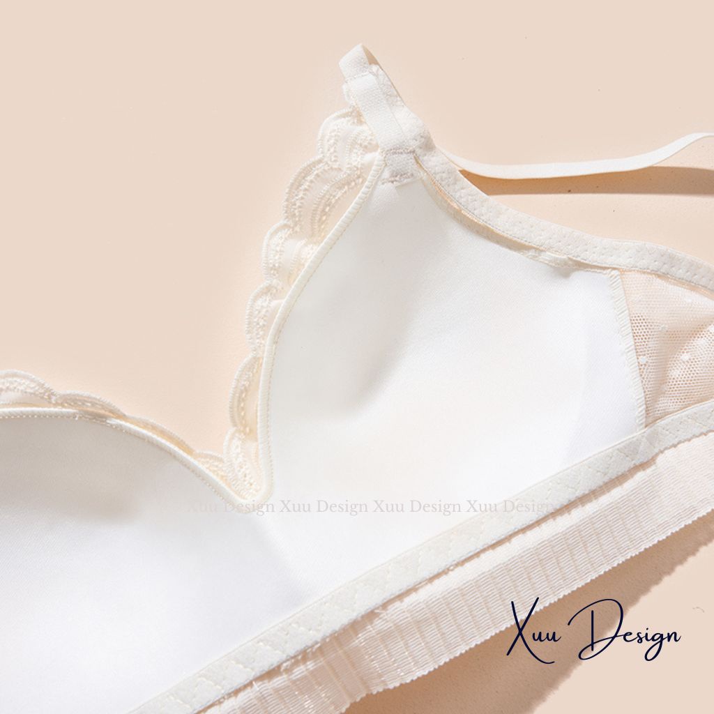 Áo lót nữ ren hoa mềm mát Xuu Design, thiết kế đệm mỏng không gọng co dãn thoáng khí- AV43