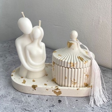 Khay Đựng Deco Chụp Ảnh Sản Phẩm Nến Thơm - Khay Lót Ly Trang Trí Văn Phòng