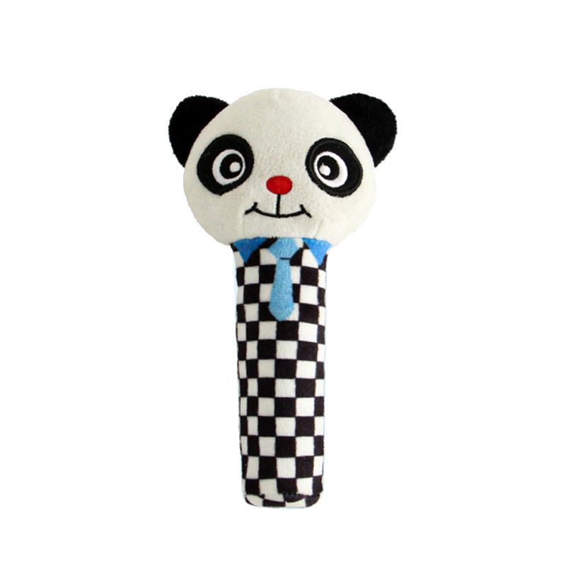 Đồ Chơi Lục Lạc Cầm Tay Màu Trắng Đen Giáo Dục Sớm Cho Bé Sơ Sinh 0 Tuổi