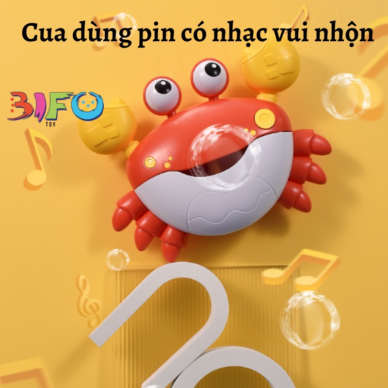 Đồ chơi bồn tắm cua phun xà phòng tạo bọt cho bé, đồ chơi nhà tắm cua phát nhạc vui nhộn, vịt phun nước bánh xe quay