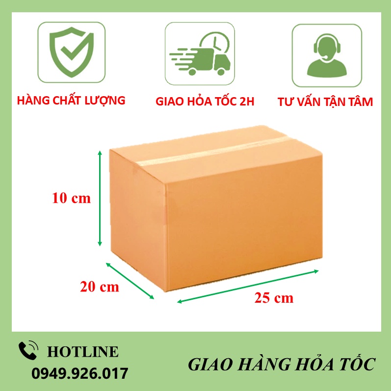 Combo 20 hộp carton 25x20x10, hộp ship cod giá cực rẻ đóng hàng mỹ phẩm, phu kiện Hà Nội