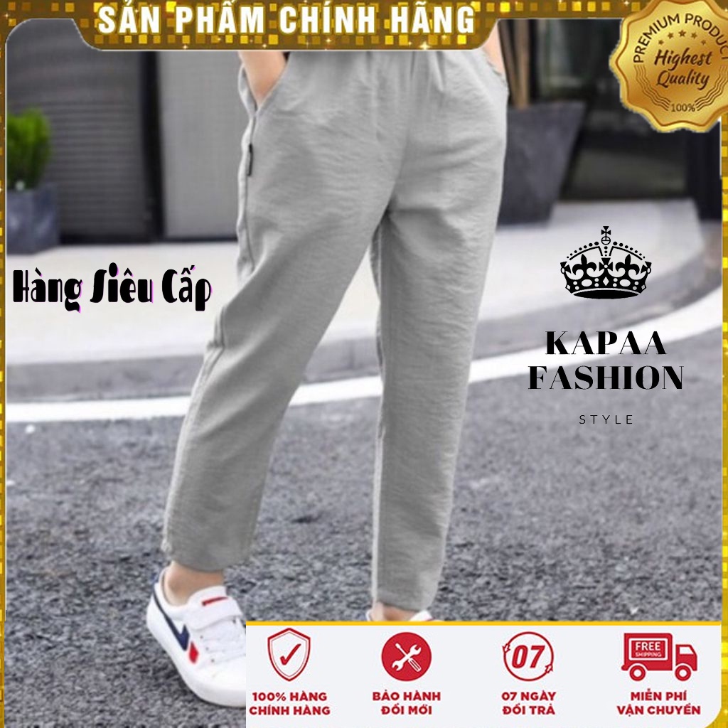 [SIÊU PHẨM TÊ TÁI] Quần Thể Thao Nam Đũi Form Rộng Cạp Chun KAPAA,Quần Dài Đũi Co Dãn Thoáng Mát Tập Gym Đi Chơi QD04