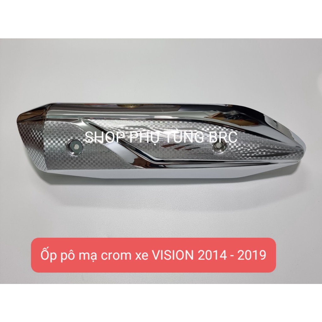 [ Mạ crom] Ốp pô mạ crom xe VISION 2014 - 2019