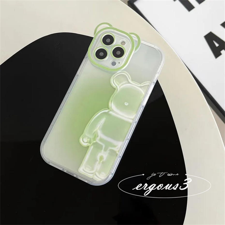 Ốp Điện Thoại Mềm Màu Kẹo Hình Gấu Cho iPhone 14 13 12 11 Pro Max SE2020 X XR Xs Max 7 8 6 6s Plus