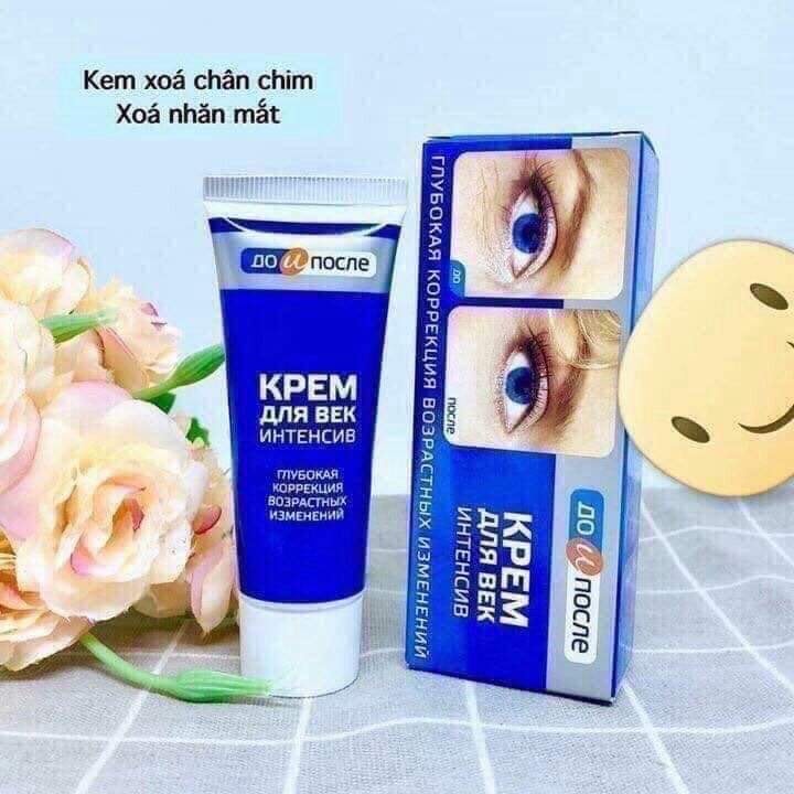 Kem giảm nhăn mắt Kpem - Vết chân chim mắt - Kem trẻ hoá vùng mắt Kpem Nga dưỡng mắt xóa mờ bọng mắt