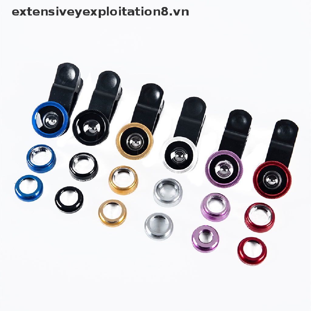 Bộ Lens Mắt Cá Góc Rộng 3 Trong 1 Cho Điện Thoại