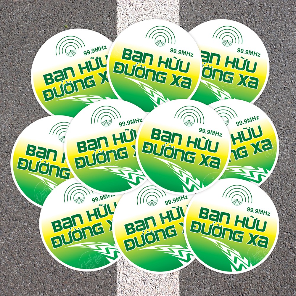 Combo 20 logo sticker đường kính 6cm Bạn Hữu Đường Xa dán ô tô | BigBuy360 - bigbuy360.vn