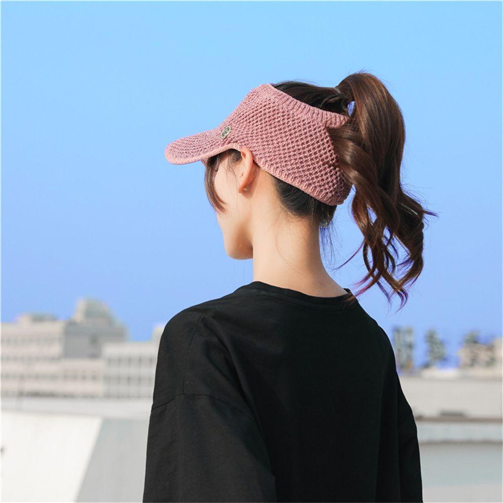 ☆Hoa Hồng☆ Mũ Lưỡi Trai Nửa Đầu Chống Nắng Tia UV Thời Trang Mùa Hè Cho Nữ