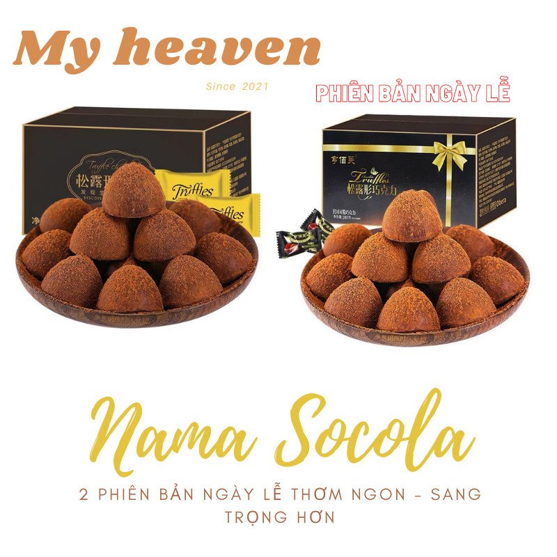 𝑭𝒓𝒆𝒆𝑺𝒉𝒊𝒑 Kẹo Socola tươi NAMA Truffle - Hộp 1/2KG Tường An Store