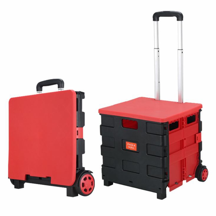 Thùng đựng đồ gấp gọn vali kéo đa năng - Dùng trên ô tô, đi siêu thị, di chuyển đồ nặng - T009 Duy Khôi Shop