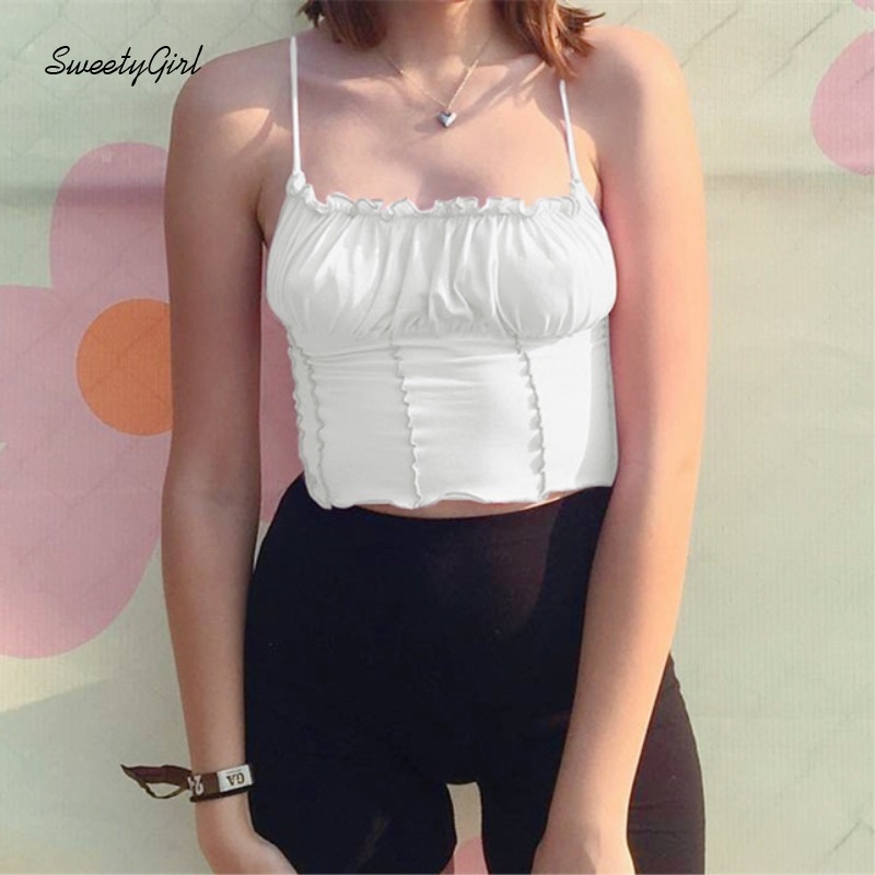 Áo Tank Top Màu Trơn Hở Vai Quyến Rũ Thời Trang Cho Nữ 2022