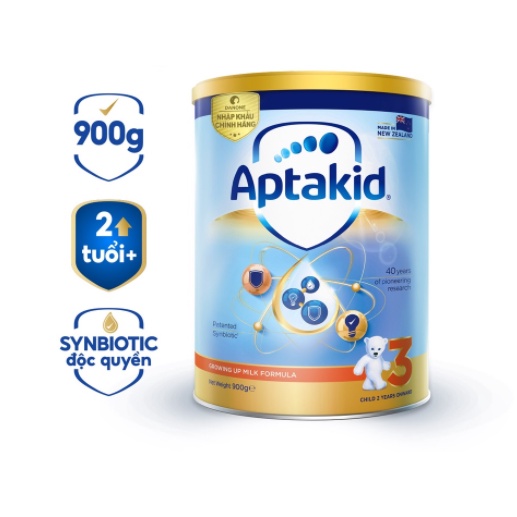 Sữa Bột Aptamil New Zealand Hộp Thiếc Đủ Số 1/2/3 Lon 900g