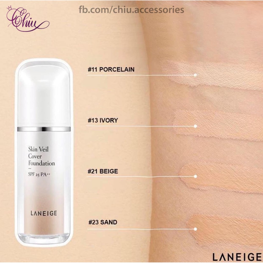 Kem Nền Che Phủ Cao Laneige Skin Veil Cover Foundation SPF25 Pa++ 30ml