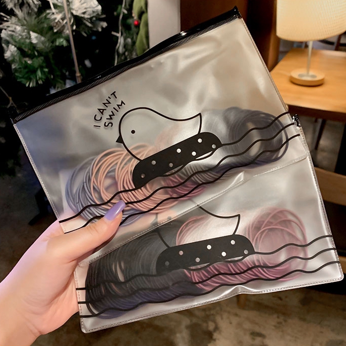 Set 100 dây cột tóc co giãn nhiều màu phong cách thời trang cho nữ