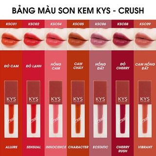 SON KEM LÌ CRUSH CHOCOLATE KYS (CAM HỒNG ĐẤT)