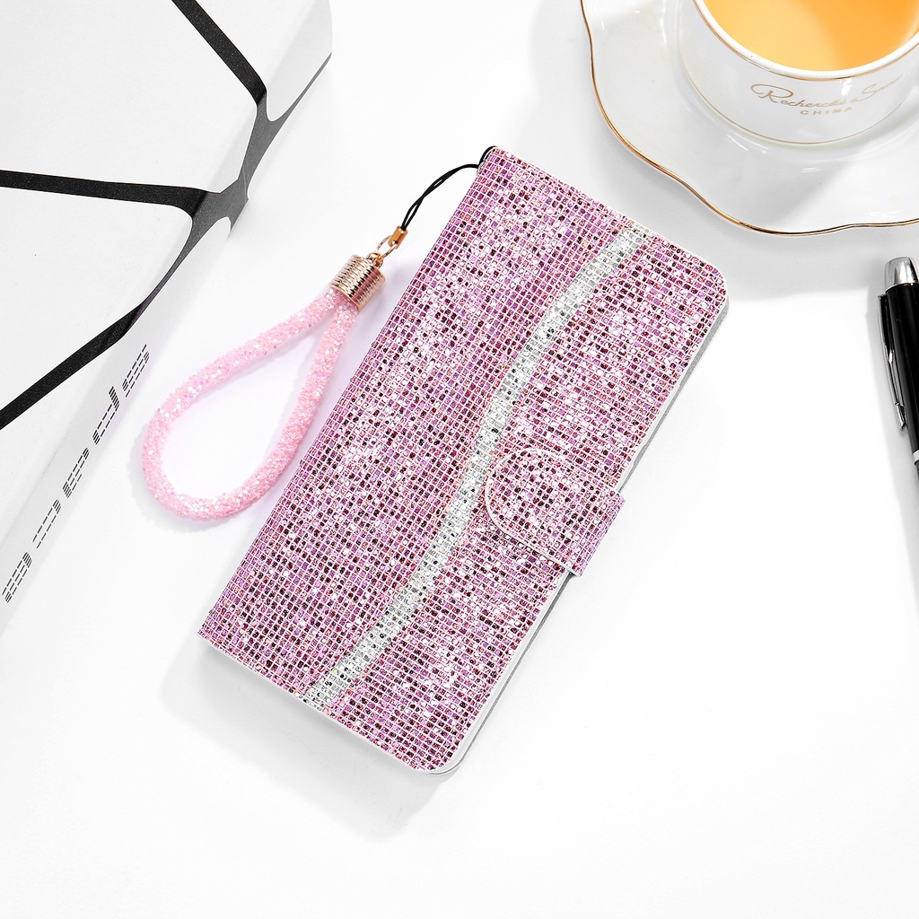 Ốp Điện Thoại Da Đính Kim Tuyến Chống Sốc Cho Samsung Note20Ultra Note20 Note10 Pro A10/M10 M51 A02/M02