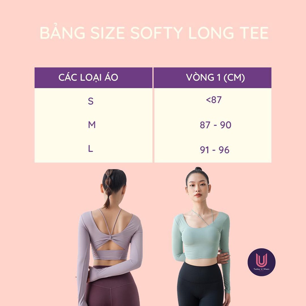 Áo Tập Thể Thao Softy Long Tee (dây bắt chèo vai và sau lưng, tay dài, chất liệu cao cấp