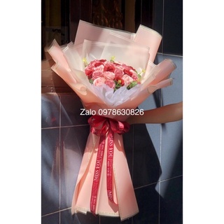 Hoa sáp thơm bó 25 bông phối màu