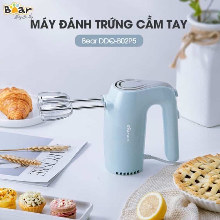 Máy đánh trứng Mini Cầm Tay Bear DDQ-B02P5 Công Suất Lớn Tiện Dụng - Bảo hành 12 tháng