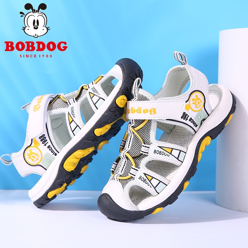 Giày sandal cho bé trai Bobdog siêu nhẹ và êm chân với kiểu mũi bít cho bé 5 đến 12 tuổi