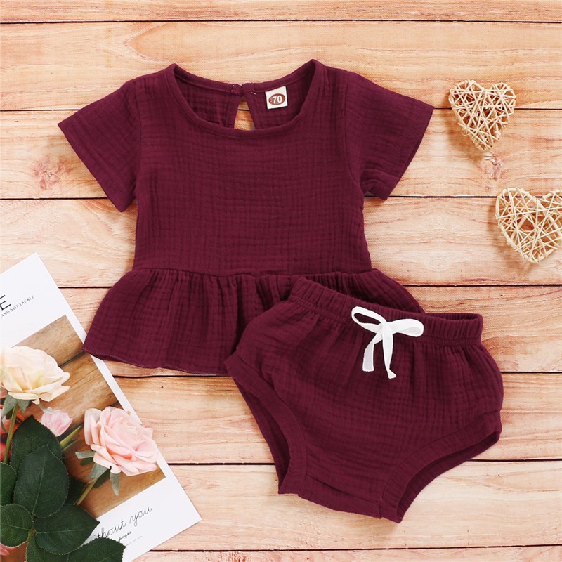 Mikrdoo Áo Thun Và Quần Short Cho Bé