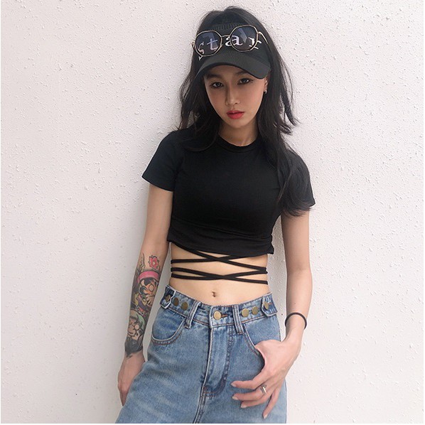 Áo Croptop Body Nơ Buộc Dáng Ôm Mịn Mát Hot Trend - VIETCEN