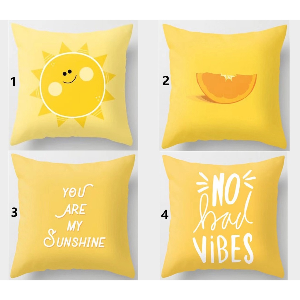 Vỏ gối sofa trang trí họa tiết màu vàng 70×70.60x60.50x50.45x45.40×40.
 | BigBuy360 - bigbuy360.vn