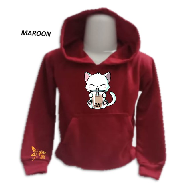 Áo Hoodie Unisex In Hình Mèo Con Dễ Thương Cho Bé