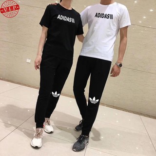 Adidasอาดิดาสคลาสสิกแขนสั้นนำเข้าผ้าฝ้ายสบายระบายอากาศของแท้ Adidasอาดิดาสคลาสสิกแขนสั้นนำเข้าผ้าฝ้ายสบายระบายอากาศของแท้