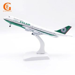 Mô Hình Máy Bay Đài Loan Boeing 747 B747 Bằng Hợp Kim Nhôm Kích Thước 16CM / 20CM