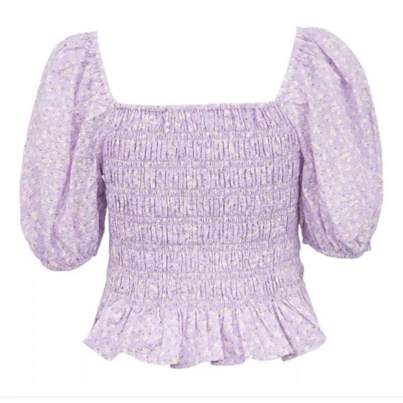 Vero Moda áo croptop cánh tay bồng cổ vuông phong cách size S new tag