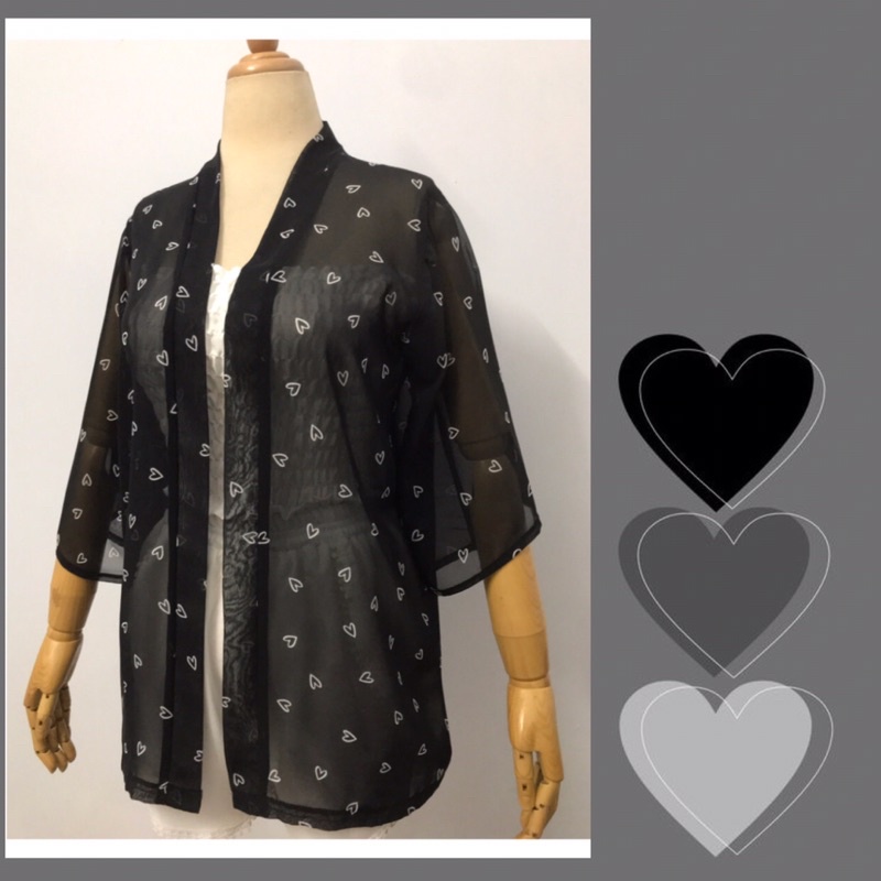 Áo Voan Kimono LOVE new