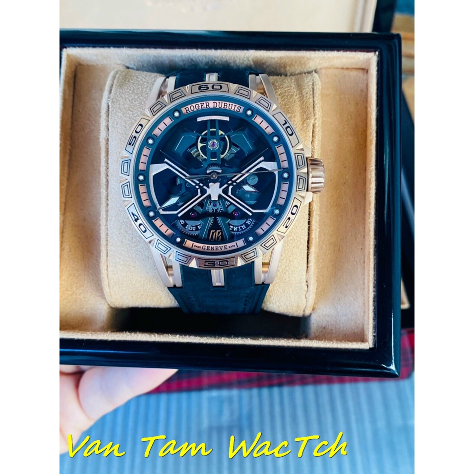 Đồng hồ nam Dubuis Excalibur Aventador S, nhập khẩu Thụy Sĩ, mẫu cao cấp automatic viền vàng khung carbon