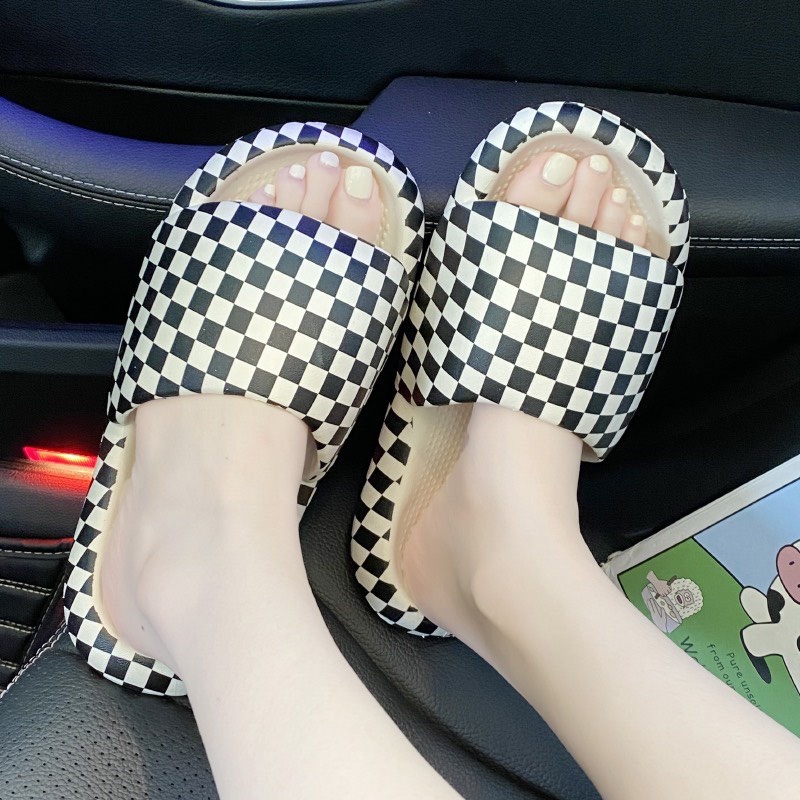 Dép Bánh Mỳ NAM và NỮ Độn Đế Quai ngang 2022 ô vuông caro đi chơi , đi biển, du lịch siêu rẻ_sẵn hàng MẪU MỚI 2022