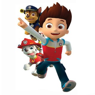 Hình dán tường hoạt tiết phim Paw Patrol Dog 3D xinh xắn