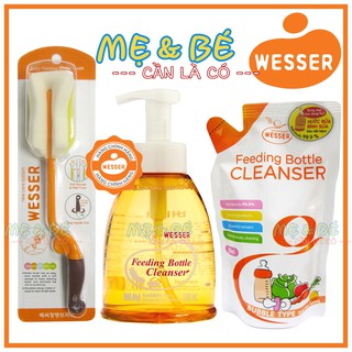 COMBO NƯỚC RỬA BÌNH SỮA+CÂY RỬA BÌNH SỮA WESSER