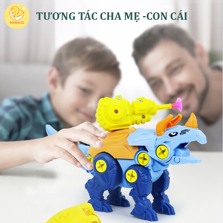 Đồ Chơi Khủng Long Lắp Ráp Có Tua Vít Tháo Lắp - Mô Hình Size To Cho Bé