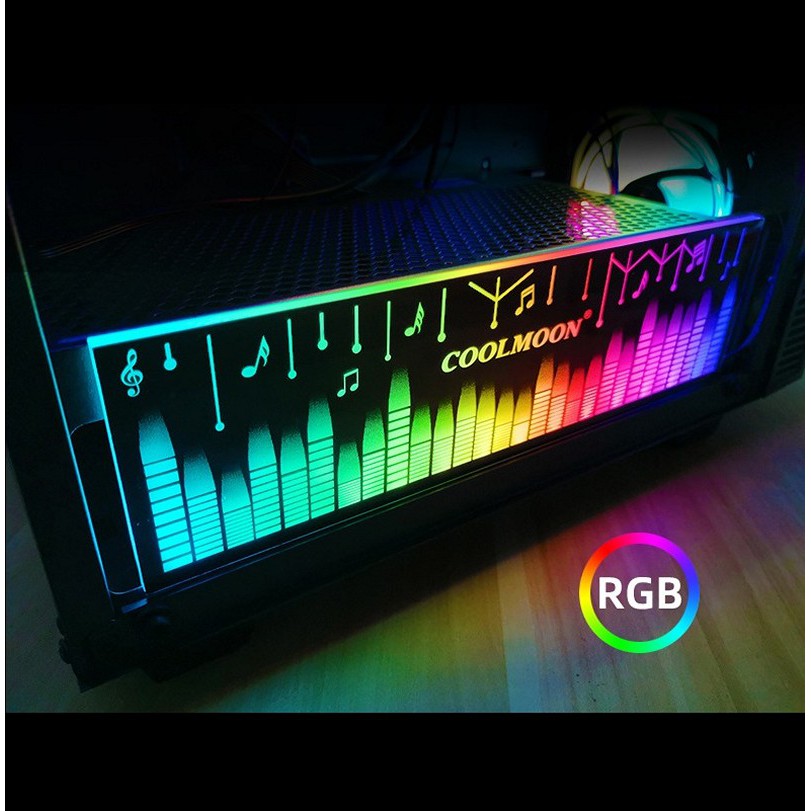 Thanh Led RGB Coolmoon Music bar đồng bộ Hub , Dùng độ trang trí cho case nguồn máy tính