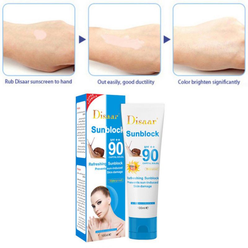 Kem Chống Nắng Ốc Sên SPF90PA++ Kháng Nước Và Mồ Hôi Bảo Vệ Da 100g
