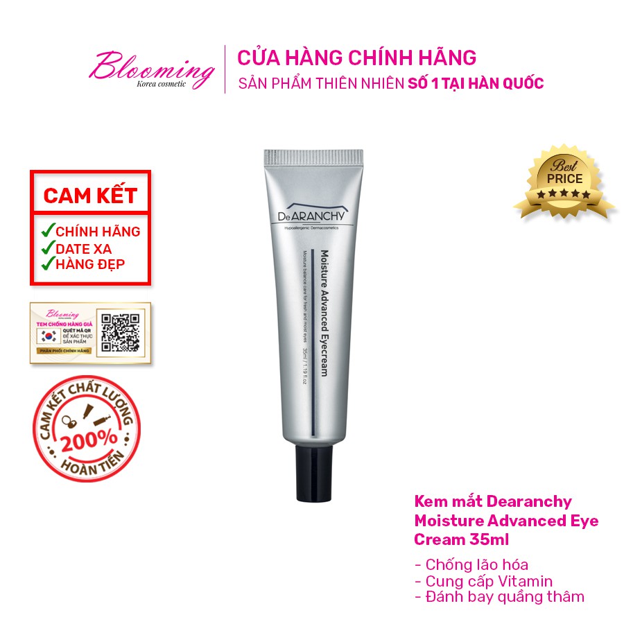 Kem dưỡng da vùng mắt chống lão hóa Dearanchy Moisture Advanced Eye Cream 35ml