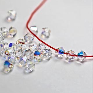 Cuộn dây hạt cườm pha lê trong suốt