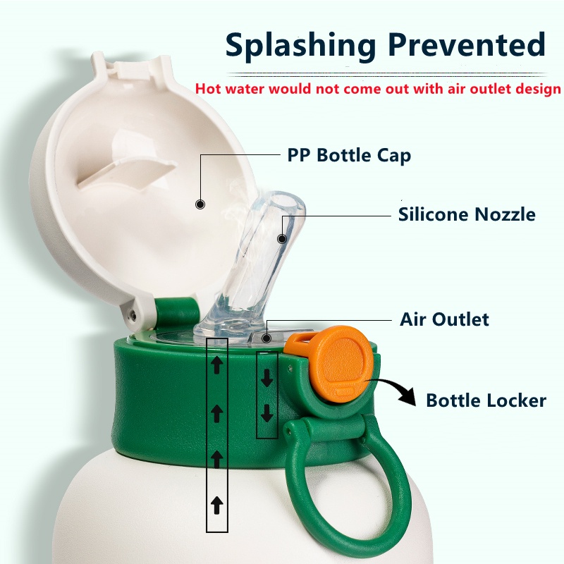 Bình nước giữ nhiệt DILLER MLH9068 bằng thép không gỉ SUS316 kèm ống hút (480ml/ 680ml)