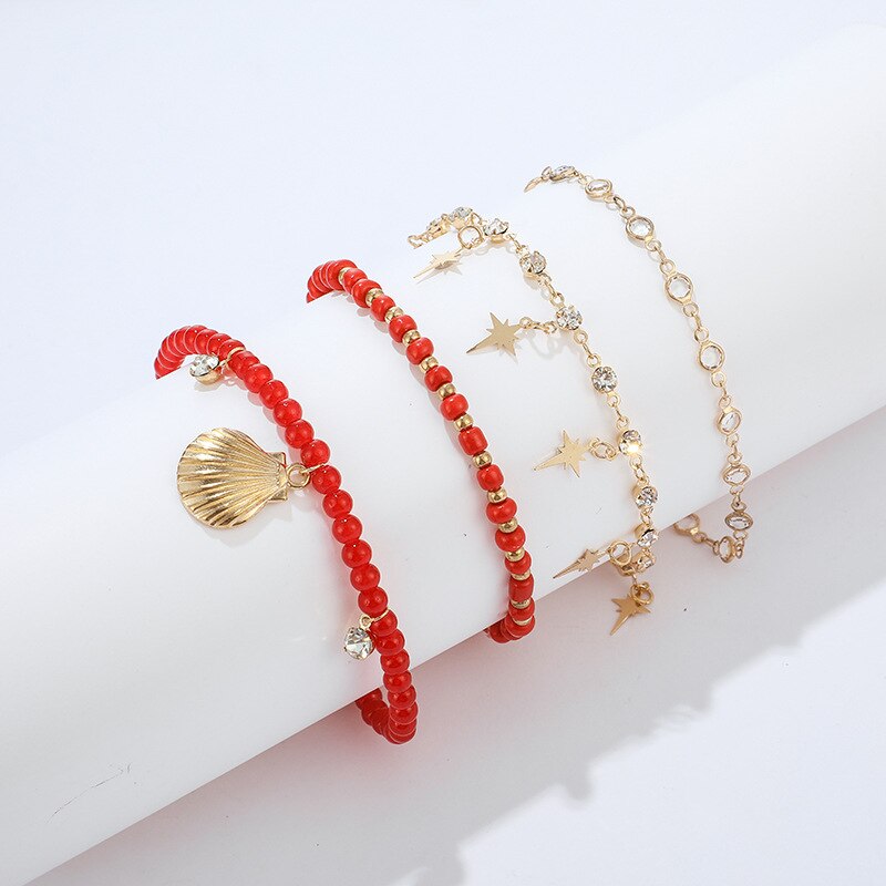 Set Shell Pendant Chain Anklet Ladies Accessories Charm Anklet | BigBuy360 - bigbuy360.vn