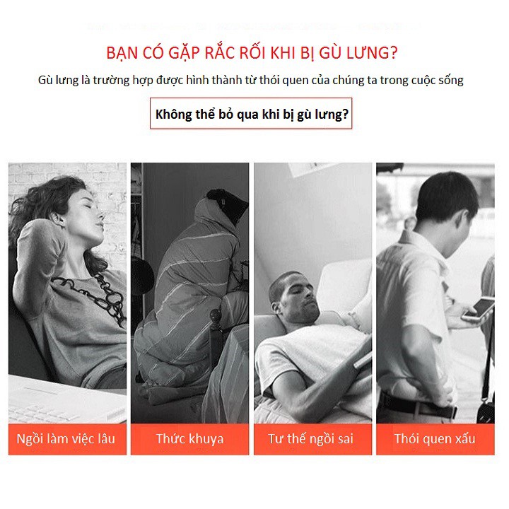 Đai Chống Gù Lưng Cho Học Sinh, Nhân Viên Văn Phòng Cao Cấp Nhật Bản