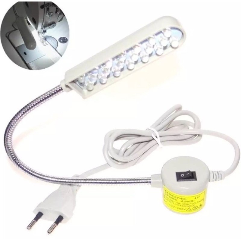 Đèn led máy may có nam châm hít mạnh và cần đèn chỉnh và bẻ được shop có phân loại